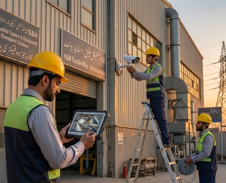 Camera Installation services in Islamabad and Rawalpindi for industrial area