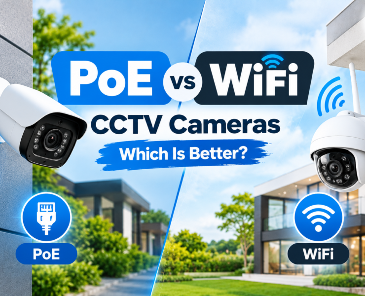 PoE vs WiFi CCTV Cameras: Which Is Better? Comparison of wired PoE and wireless WiFi security cameras.